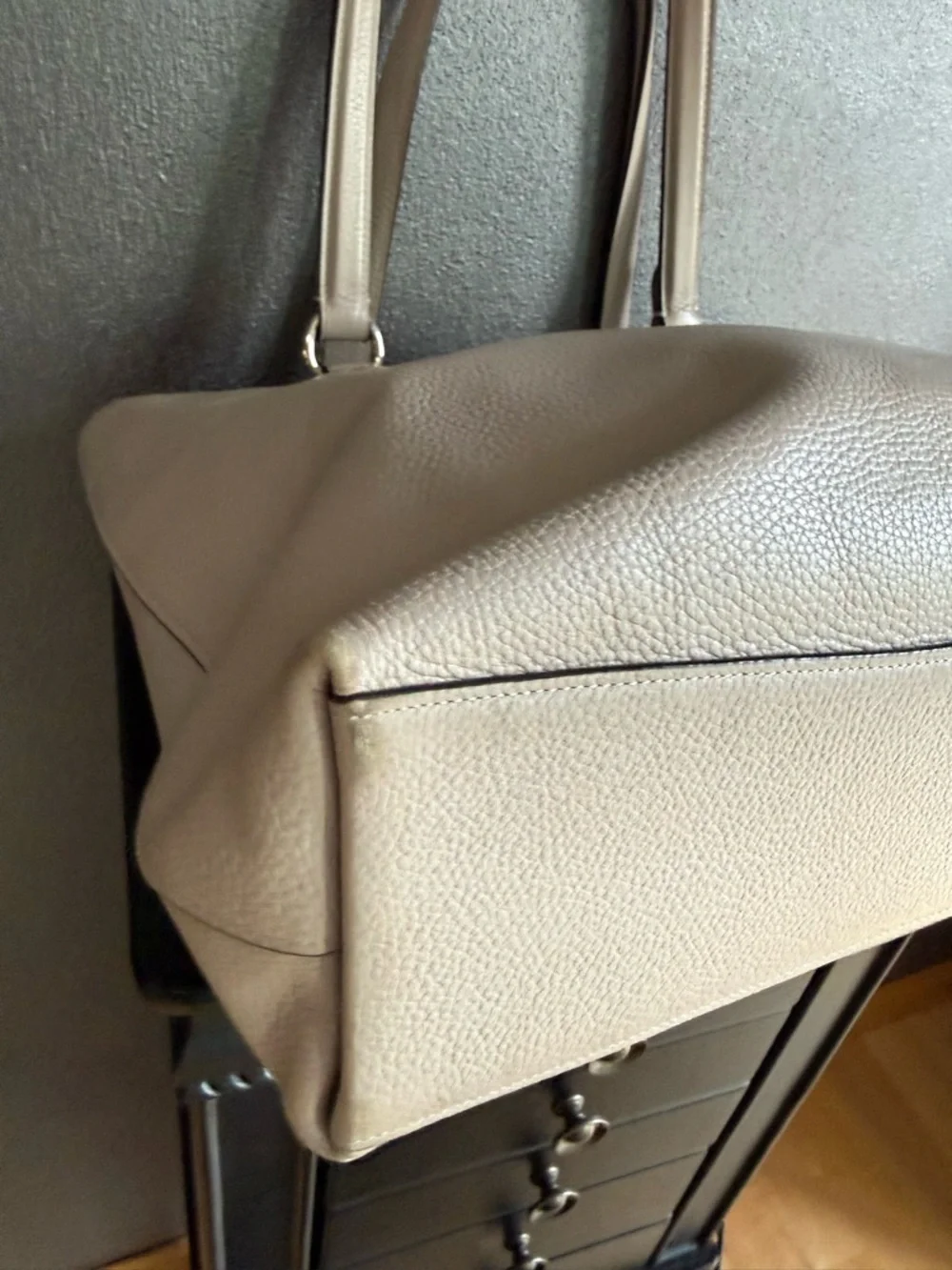 Coach Pebbled Leather Tote in Light Taupe - Picture 8 of 11